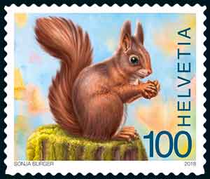 Briefmarke Eichhörnchen